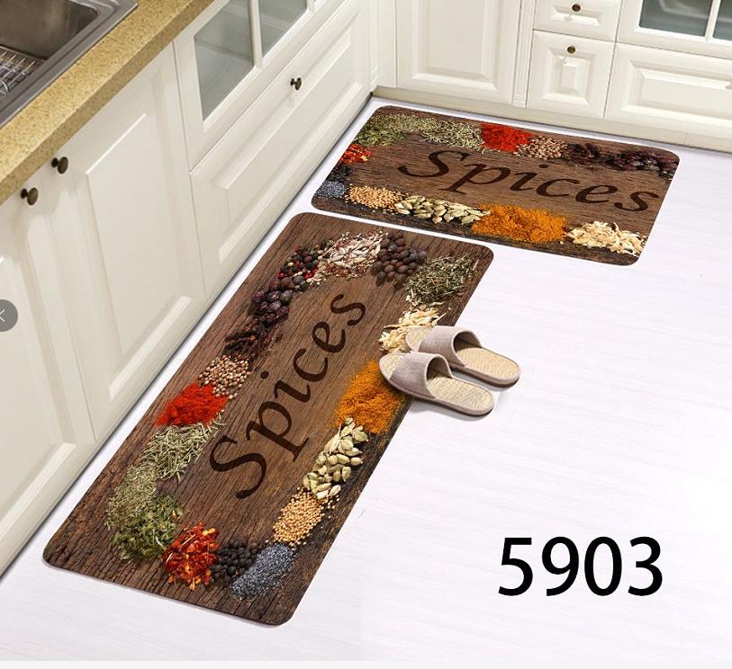 2pcs kitchen mats with rubber super non-slip underside