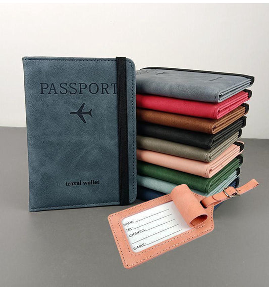 Passport Holder,Passport Cover with RFID Blocker Plus Suitcase Tag