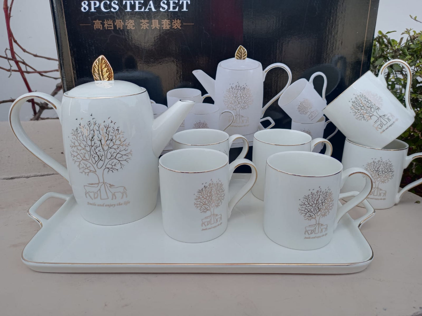 Luxurious breakfast tea set