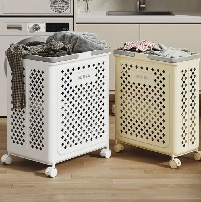 Foldable Eco-Friendly Laundry storage basket with wheels