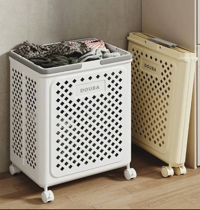 Foldable Eco-Friendly Laundry storage basket with wheels