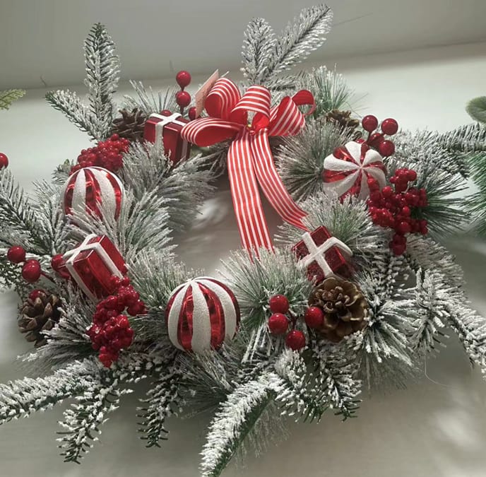 Front Door Christmas Wreath Decoration