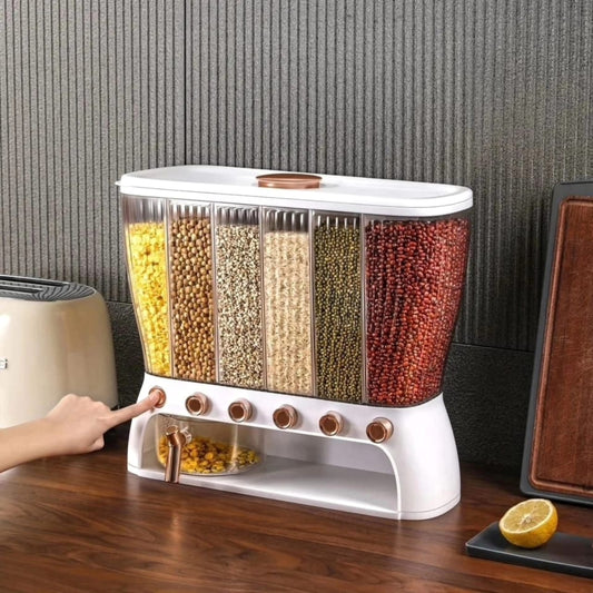 Acrylic Partitioned Rice/Cereal Dispense