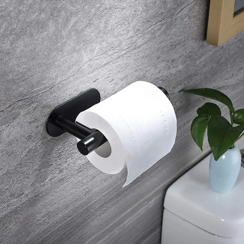 Adhesive Toilet Roll Paper Holder Organizer