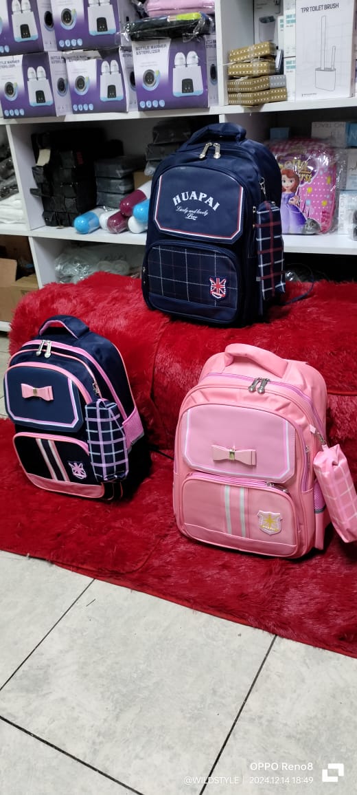 Cute 2in 1 School backpack ( backpack+pencil case)