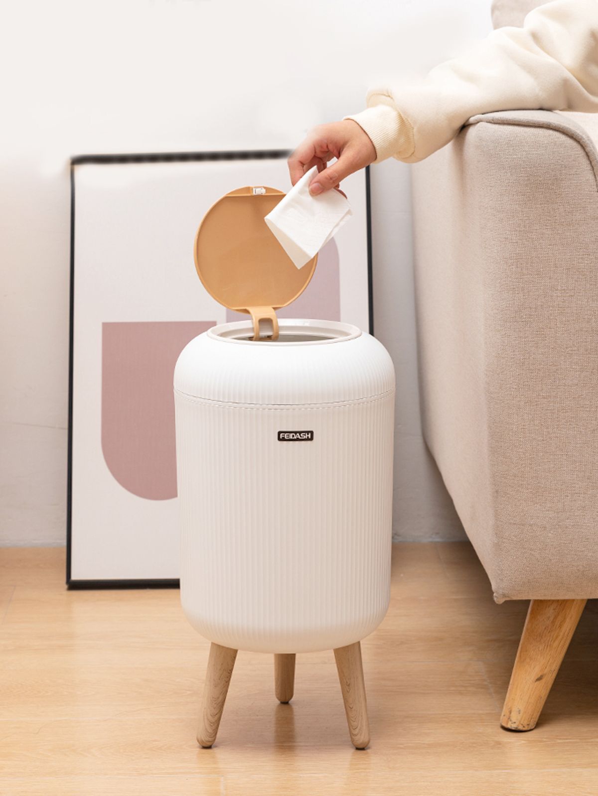 Smart Sensing Luxury Trash Can. For Household, Living Room, Bedroom, Kitchen And Offices