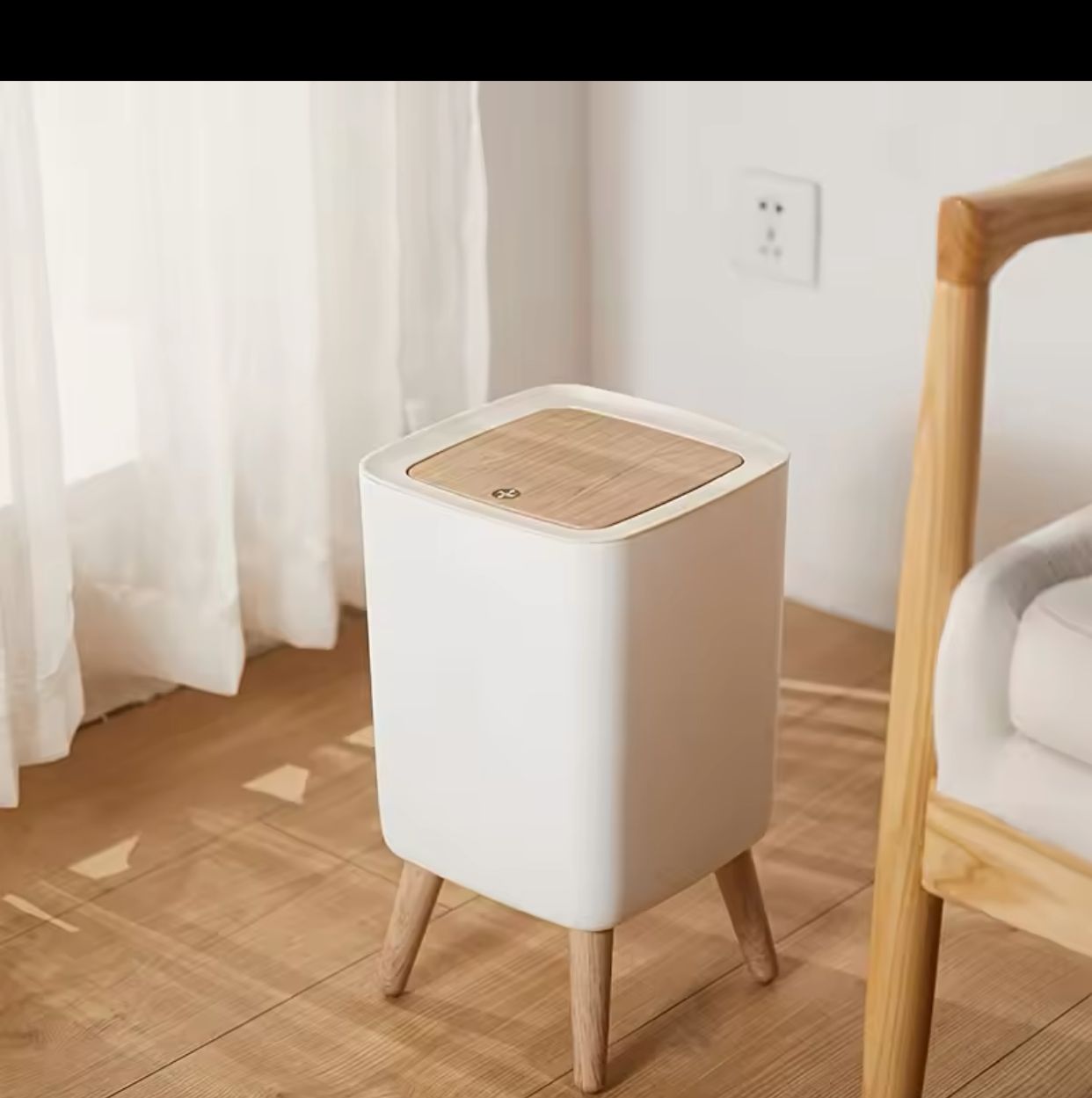 Nordic Style High Foot 7L Dustbin, With Lid Press For Living Room, Bathroom, kitchen And Offices