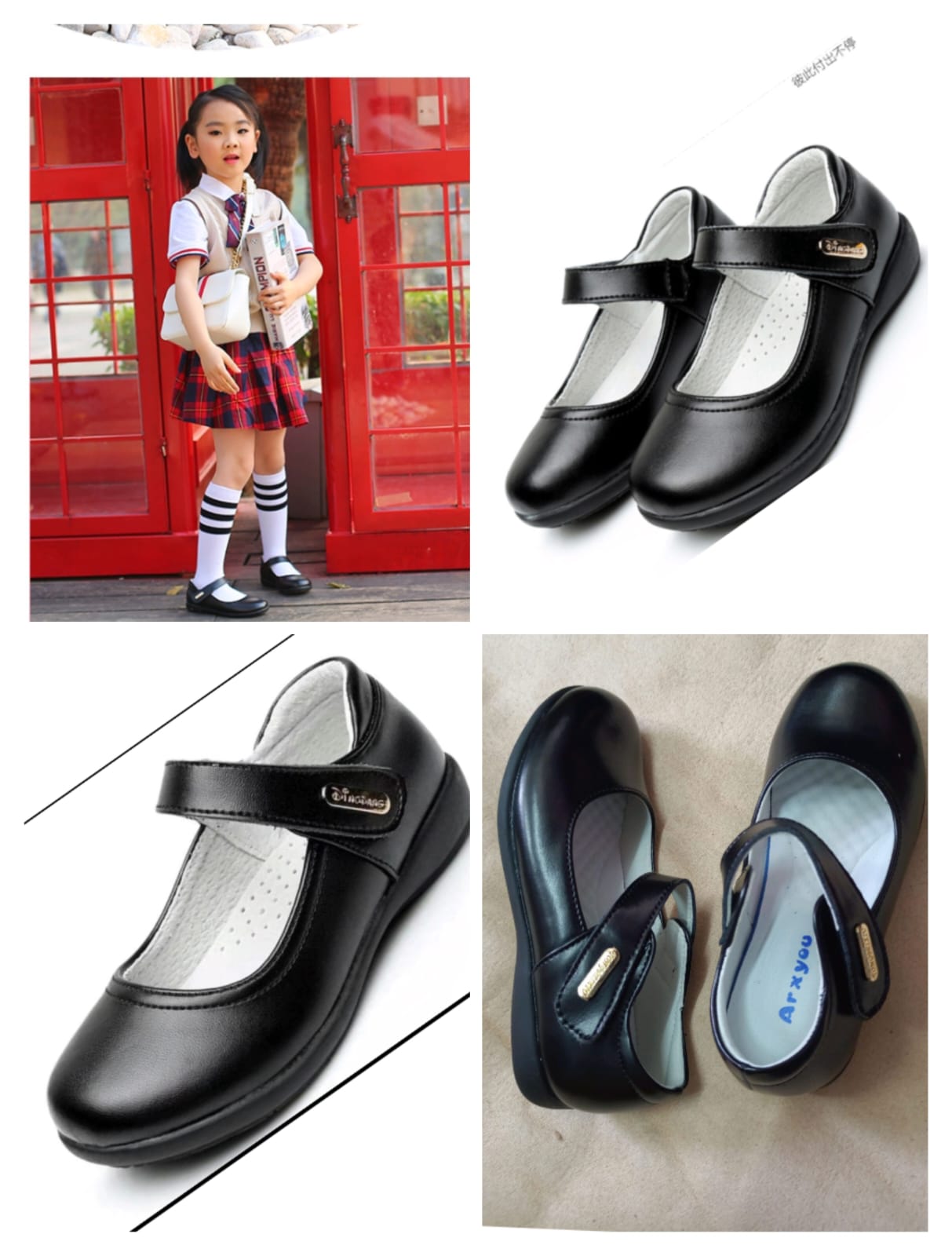 GIRLS QUALITY LEATHER BACK TO SCHOOL SHOES