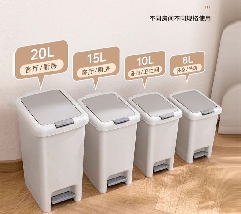 Pedal Dustbin with dual opening by foot press or hand press