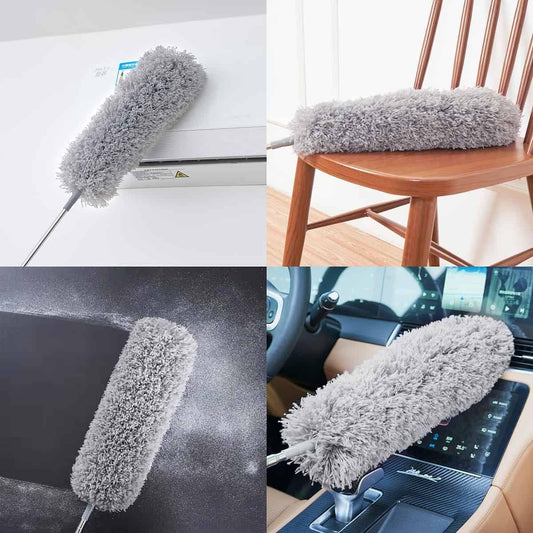 Microfiber Duster Extra Long Telescopic Pole Scratch-Resistant Cover