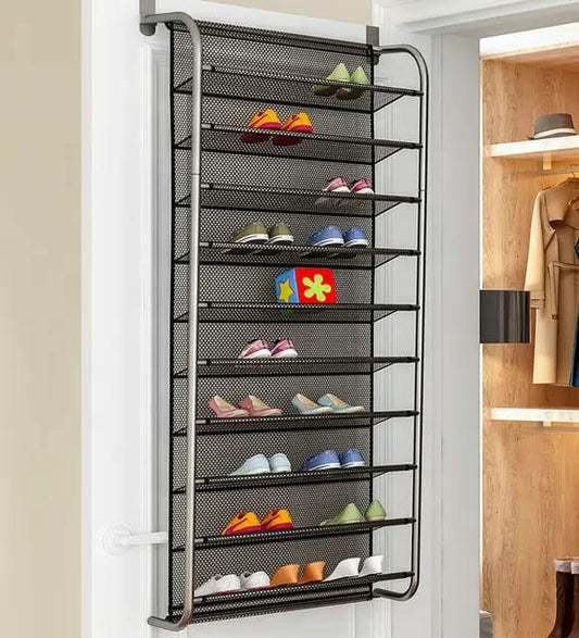 10 Tier Over The Door Shoe Organizer