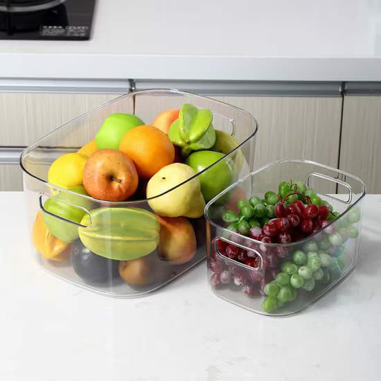 2pcs acrylic storage containers