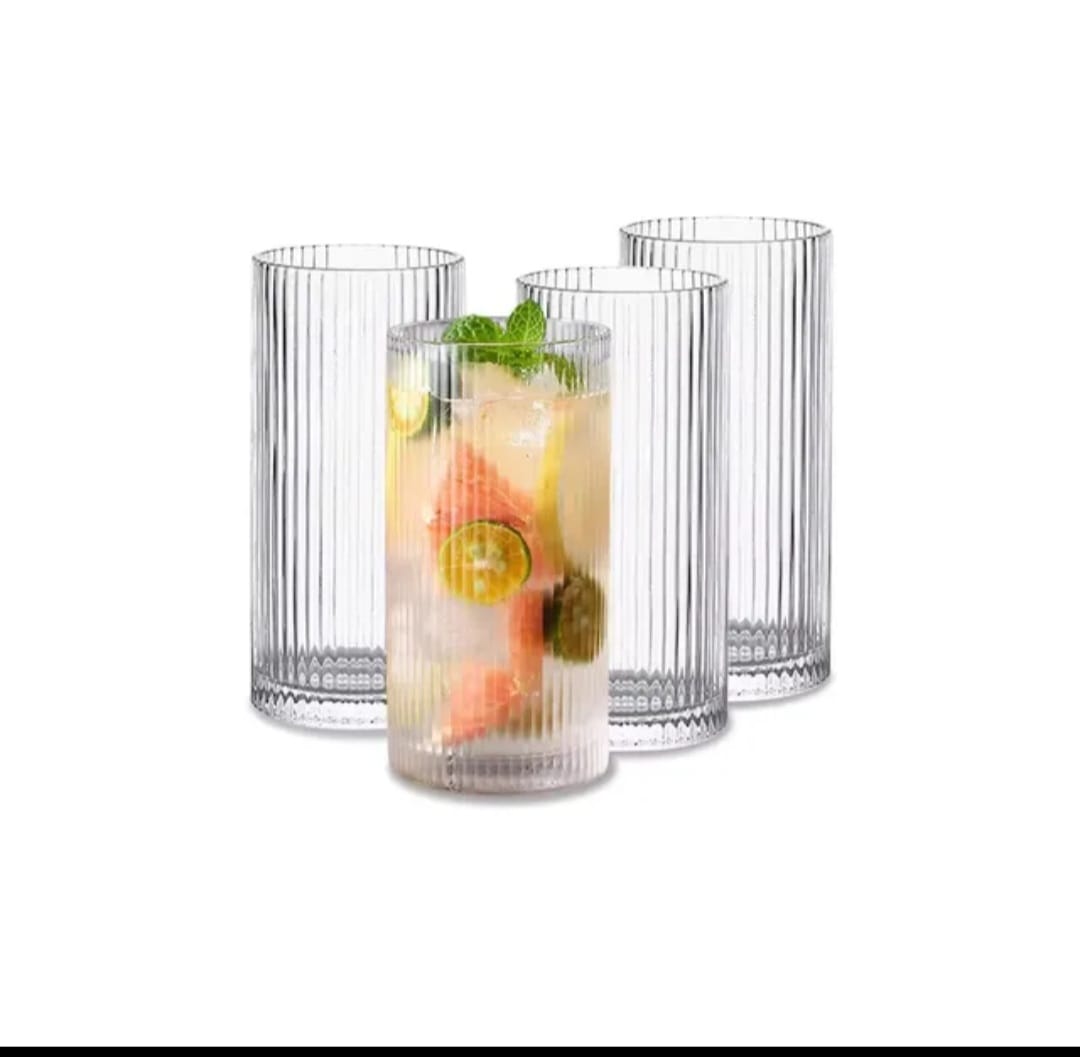 Vertical stripe Highball glass