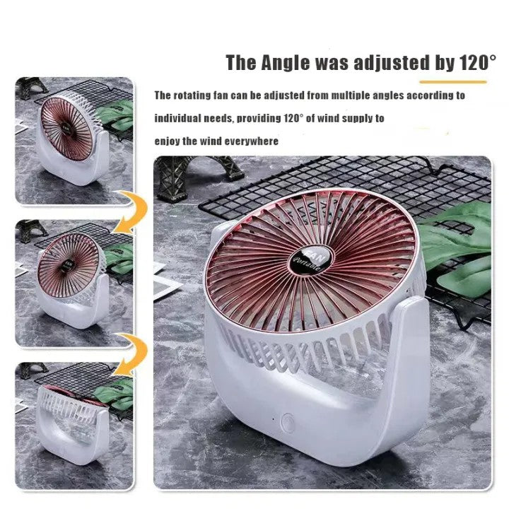 Desktop Mini Fan, Rechargeable Desk Fan 3, office table top fan, house fan, beach fan, Speed Adjustable Portable for Student, office, work and home fan