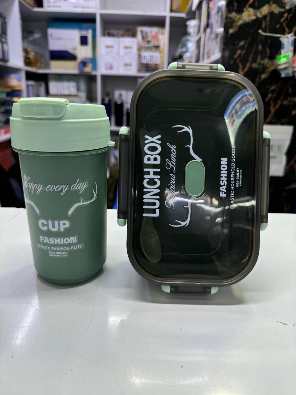 2pcs / Set Lunch Box & Tumbler Bottle