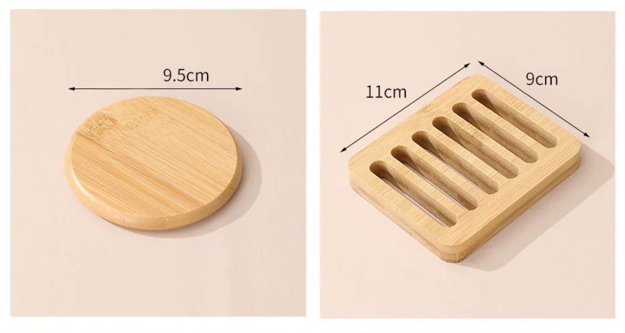 Eco friendly Heavy Duty Bamboo Coasters 6pcs  + 1Holder Rack