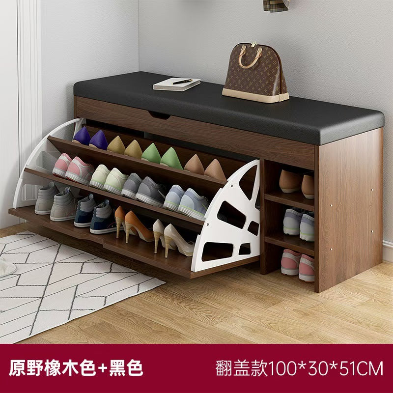 Modern Bucket flip shoe cabinet with seat changing stool bench