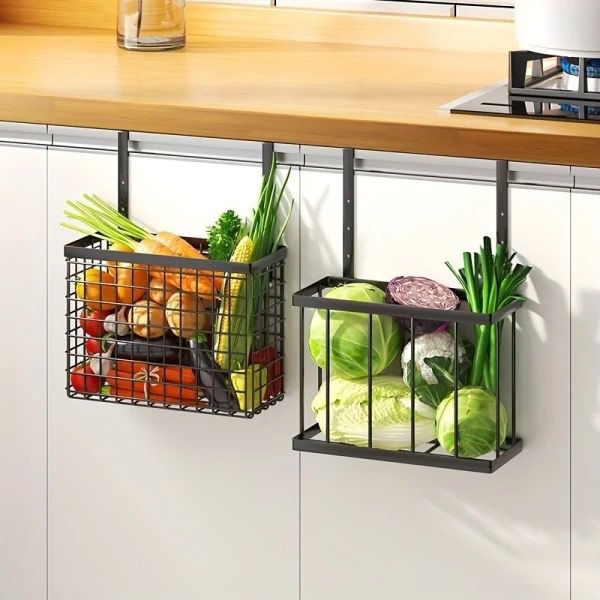 2 pc Over the Cabinet door Organizer with towel rack