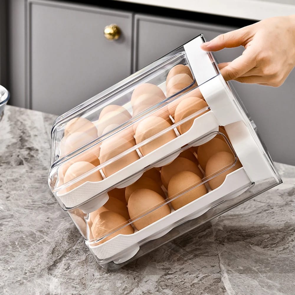 Acrylic Double layered Egg Storage Box/Egg Tray