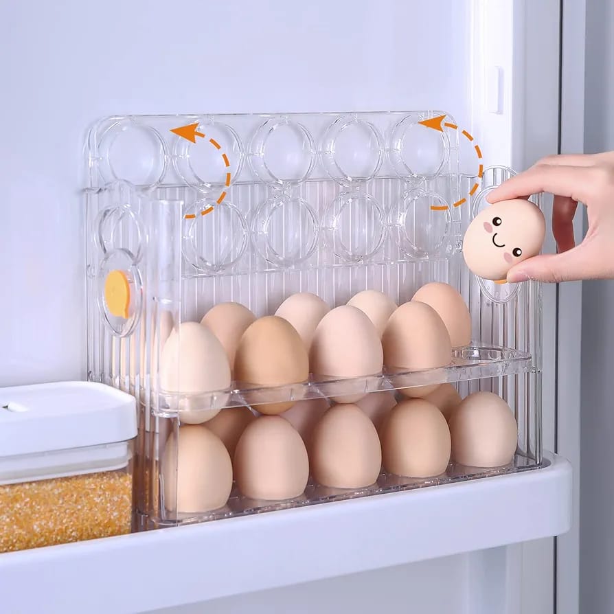 Acrylic transparent flip egg box