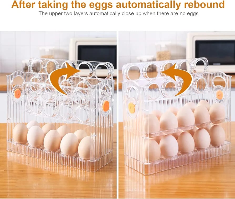 Acrylic transparent flip egg box