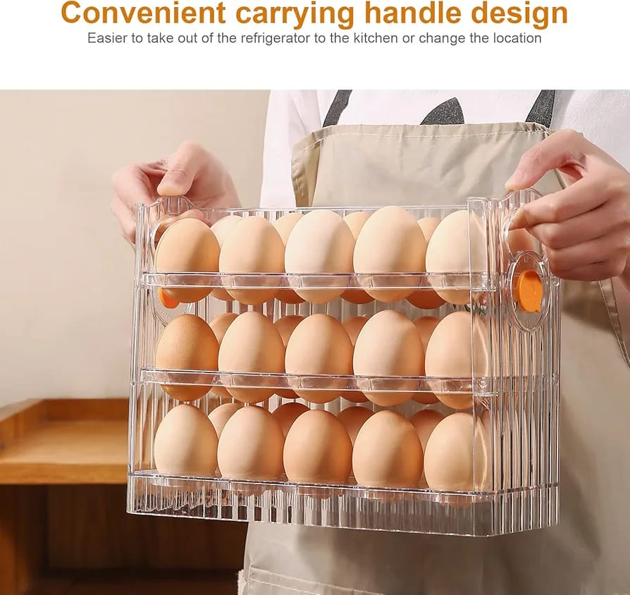 Acrylic transparent flip egg box