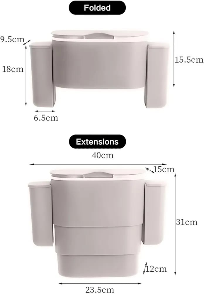 Foldable Kitchen Hanging dustbin with 2 Trash Bags Storage cans