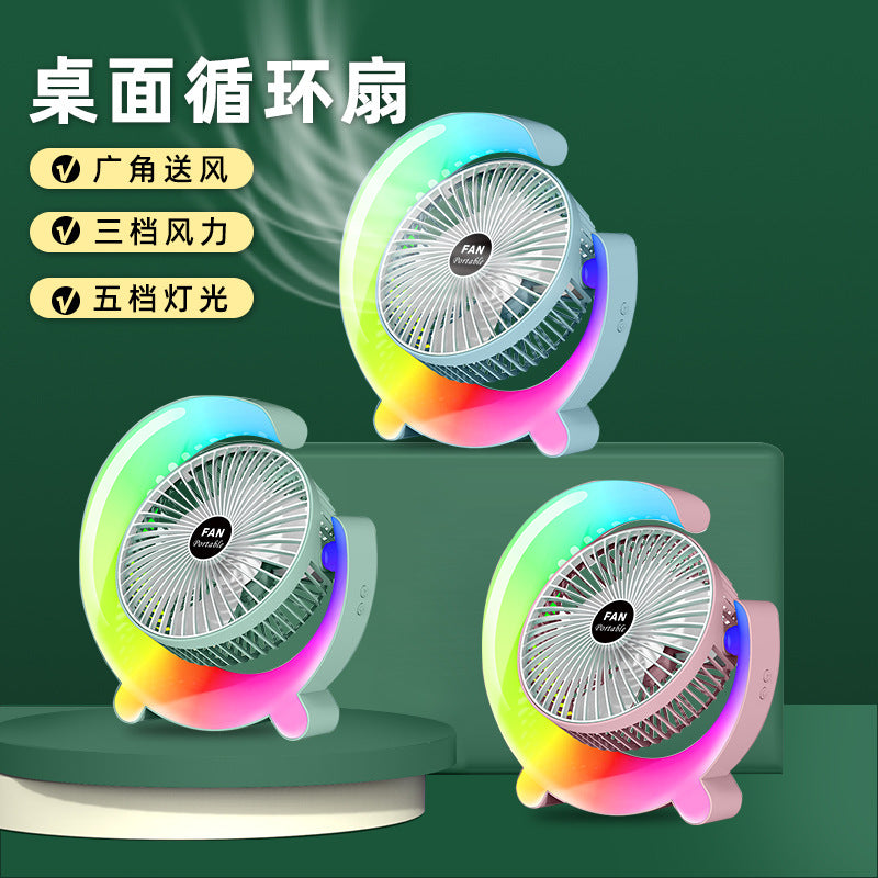 Portable rechargeable desktop Fan