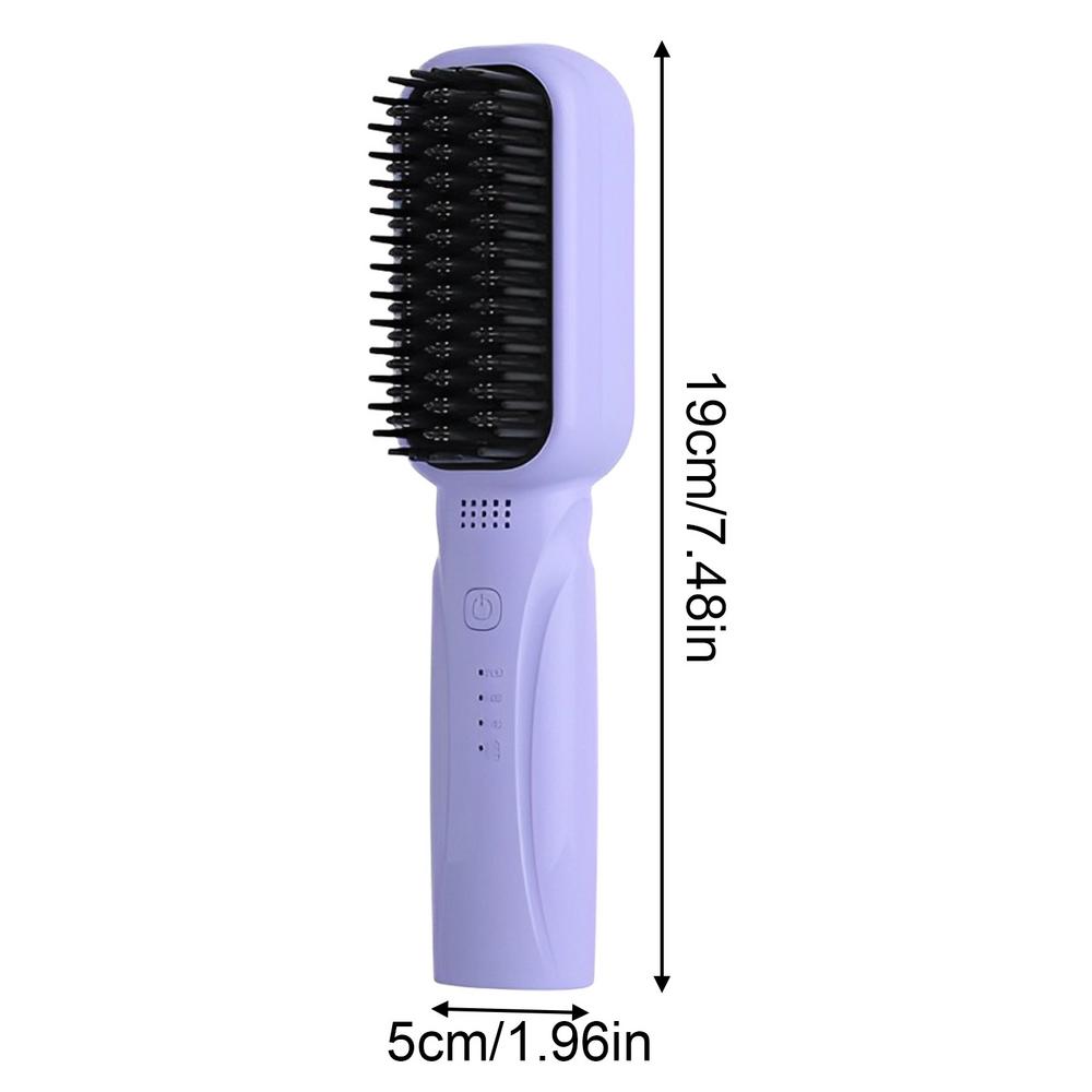 Rechargeable Portable Cordless Hair Straightener Brush