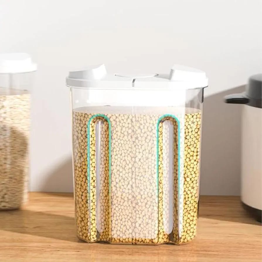 Cereal Storage Container with Airtight Lids and 2 Compartments