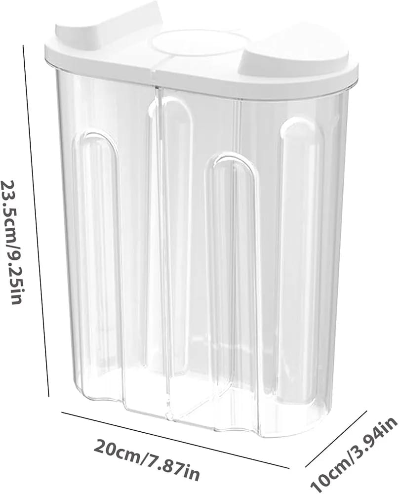 Cereal Storage Container with Airtight Lids and 2 Compartments