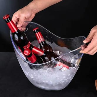 Large capacity ice bucket