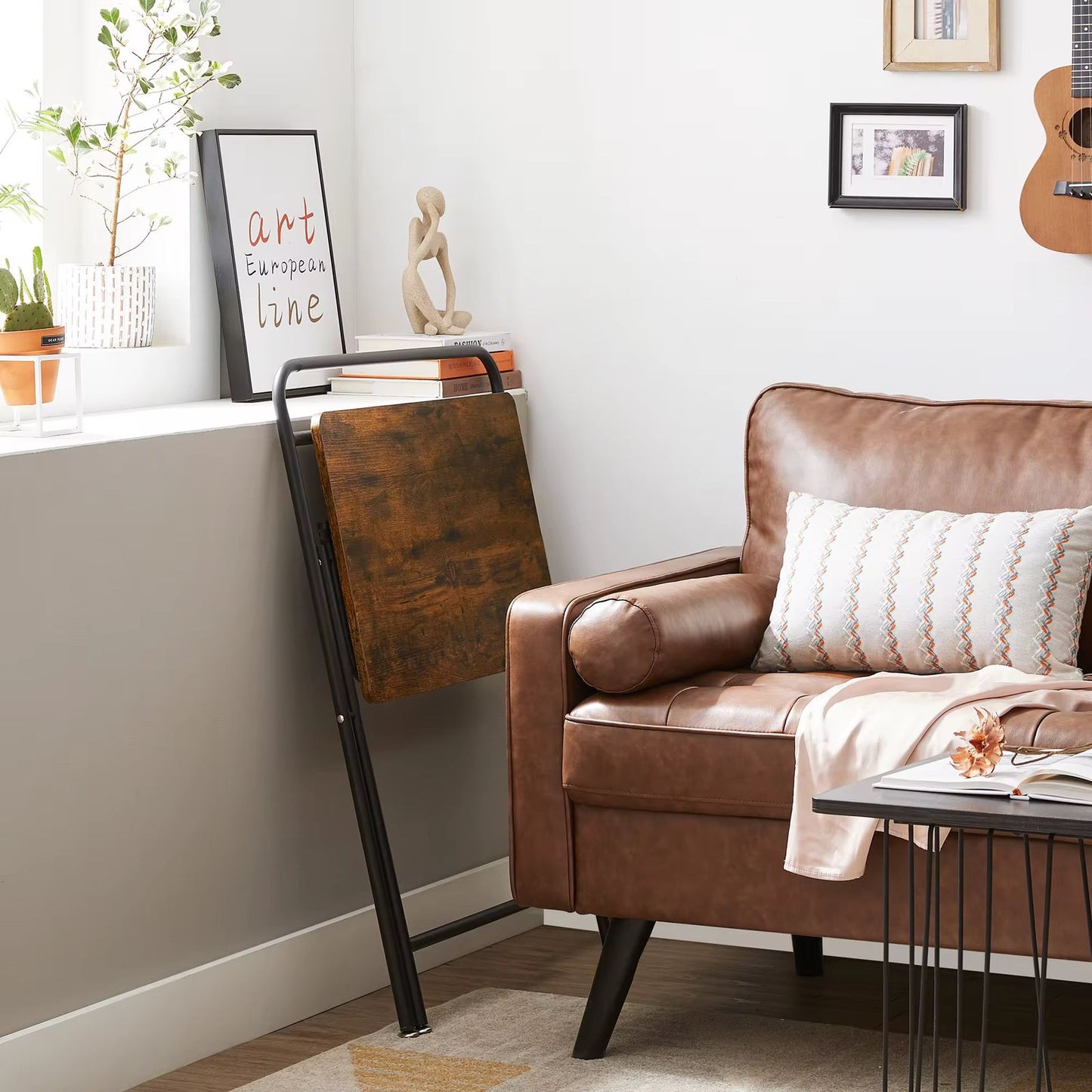 Space Saving Industrial Style Foldable Desk