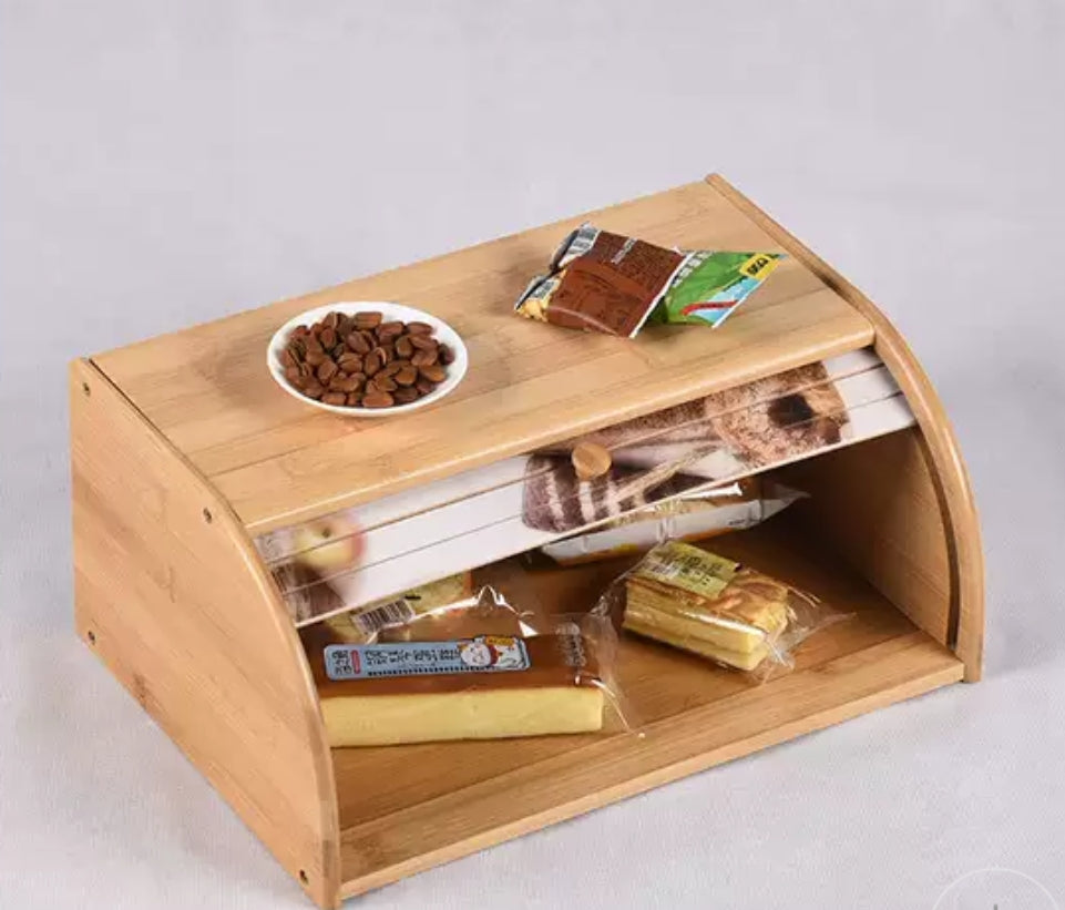 Eco-Friendly Bamboo Bread Bin