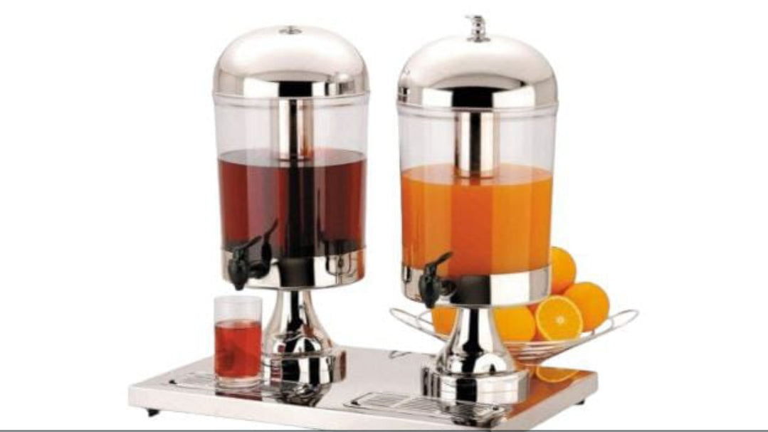 16 Ltr (8x2Ltr) Stainless Steel Double Juice Dispenser