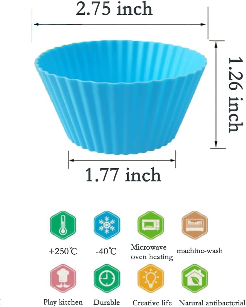 12 Pieces Silicone Cupcake mould