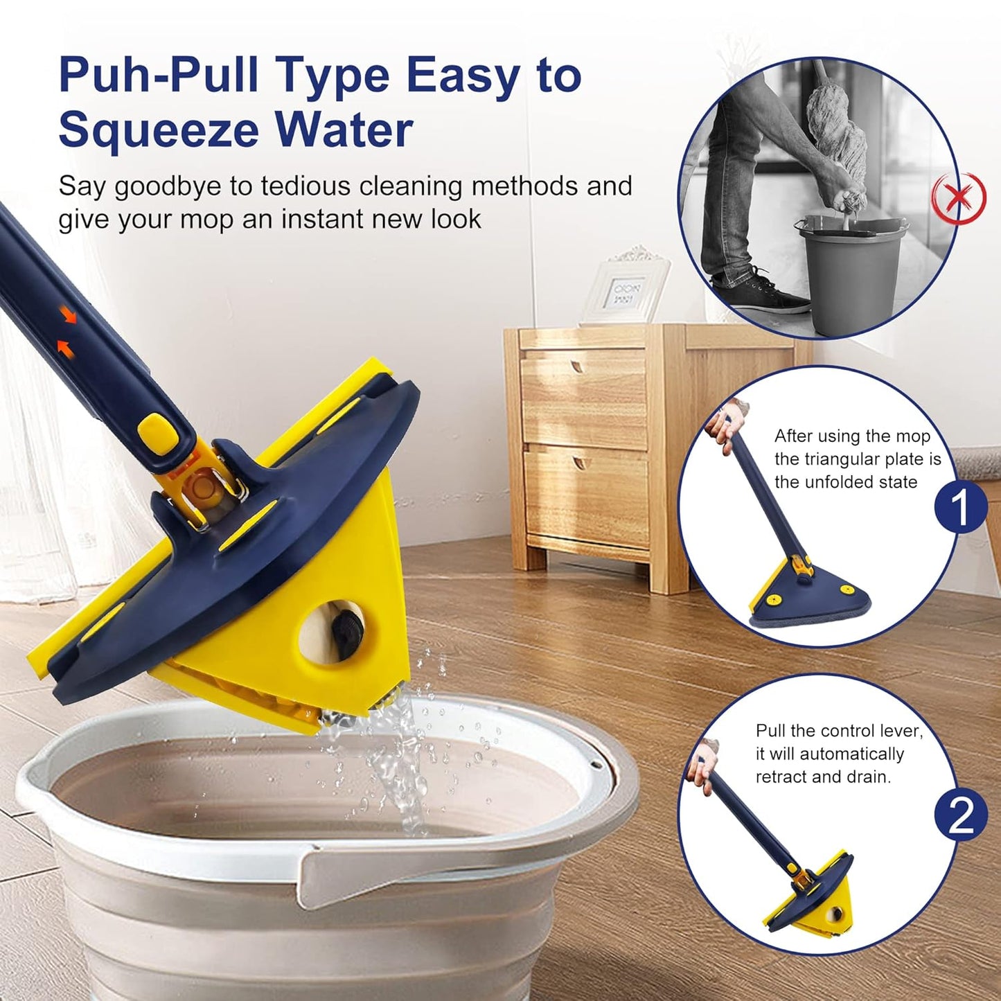 360° Rotatable Adjustable Cleaning Mop