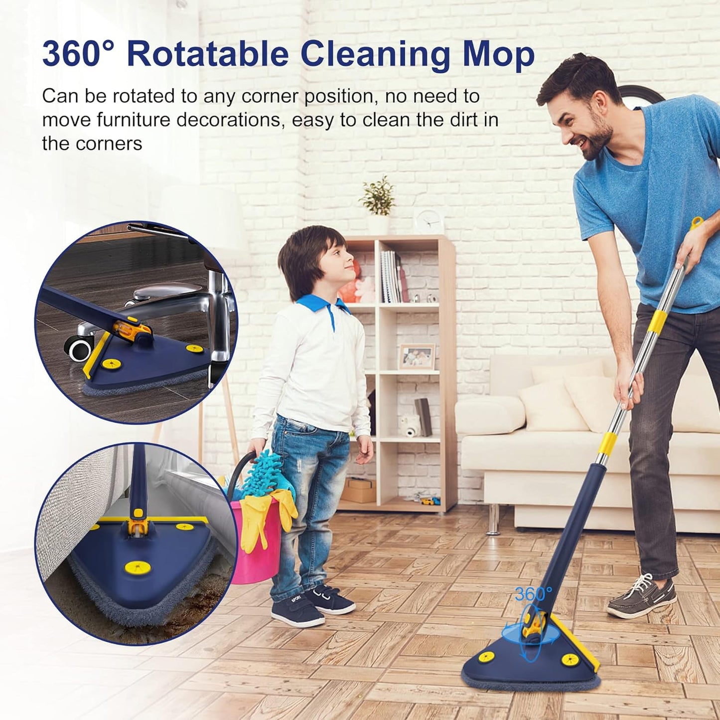 360° Rotatable Adjustable Cleaning Mop