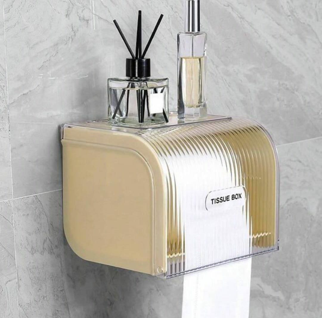 Luxury wall mounted toilet tissue box