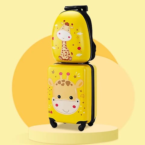 Cartoon themed kids trolley bags 6800/- with travelling pillows 7500/-