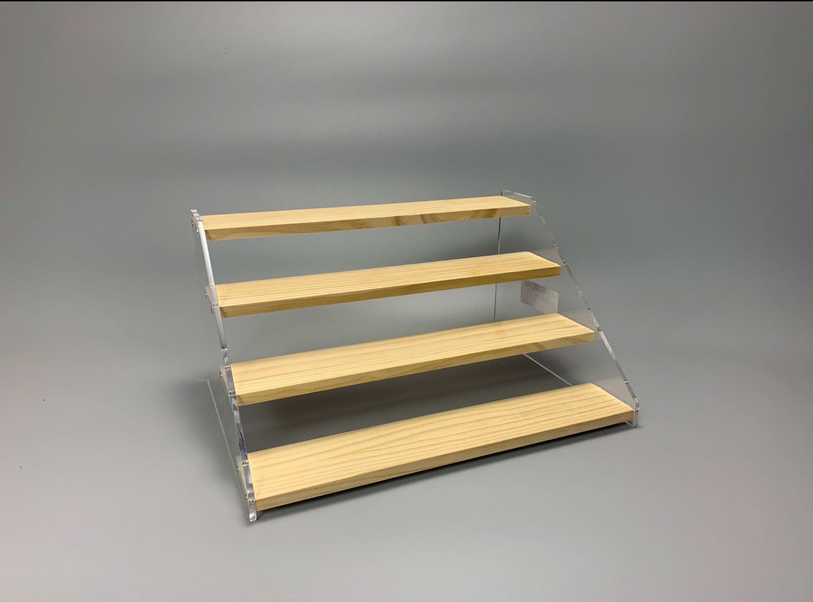 3 Tier Bamboo and Acrylic multi purpose stand