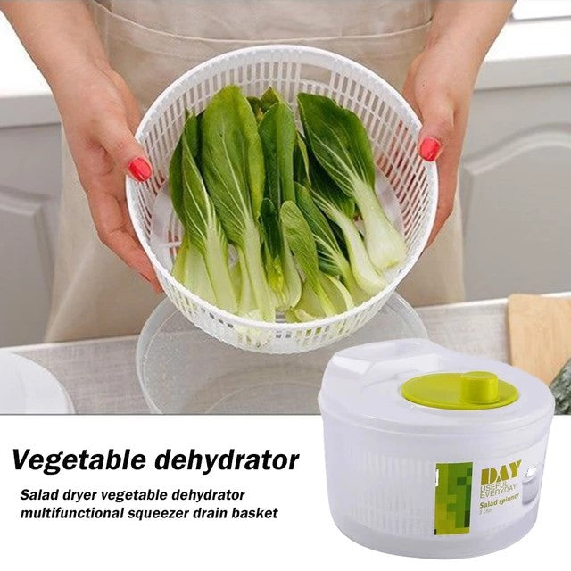 3Ltr Manual Salad Spinner, Dryer ,Drainer ,Salads Dehydrator, Vegetable Drying