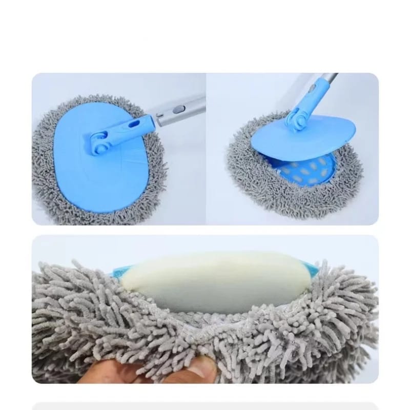 Long handle wall cleaning mop oval