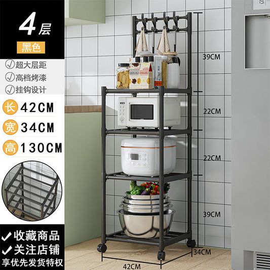 4 tier multipurpose rack with hooks