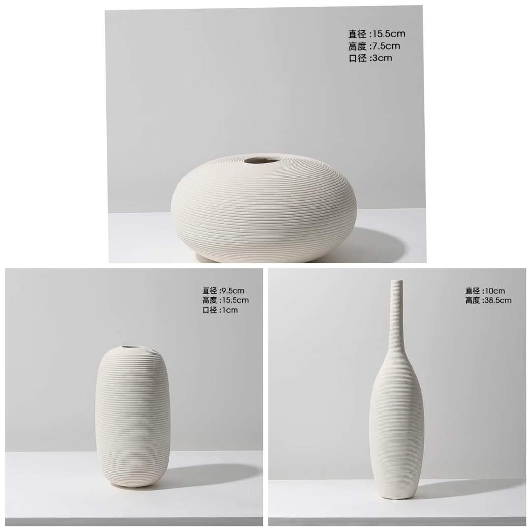 Ceramic 3 in 1 modern  home decor  vase