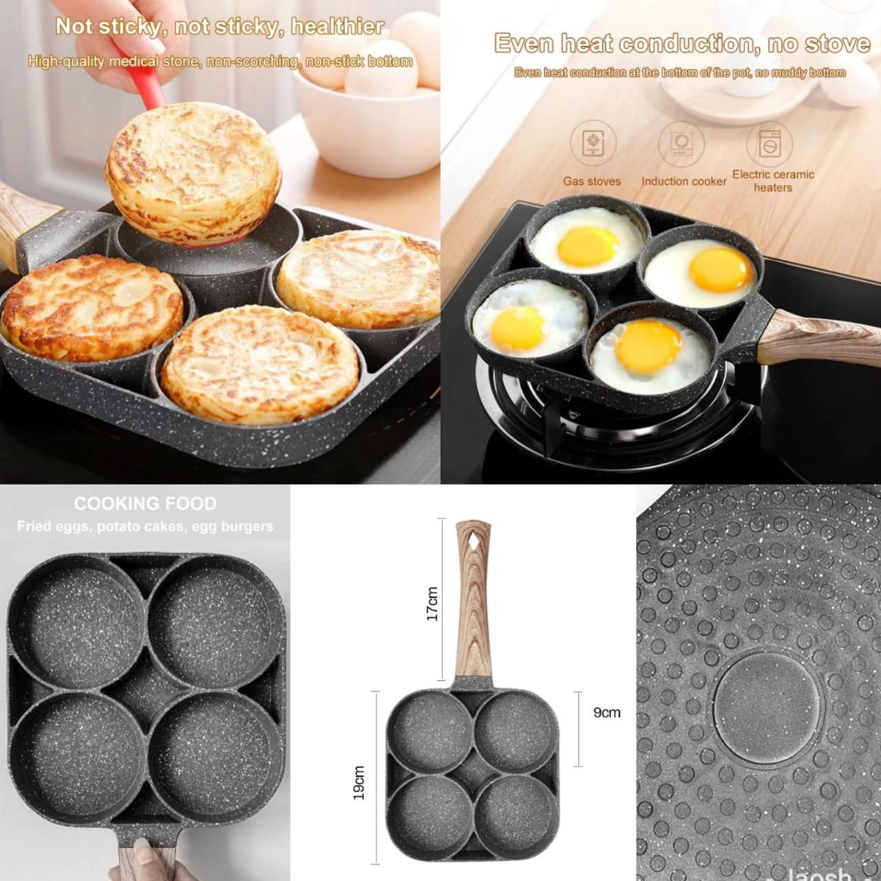 4 slot granite frying pan