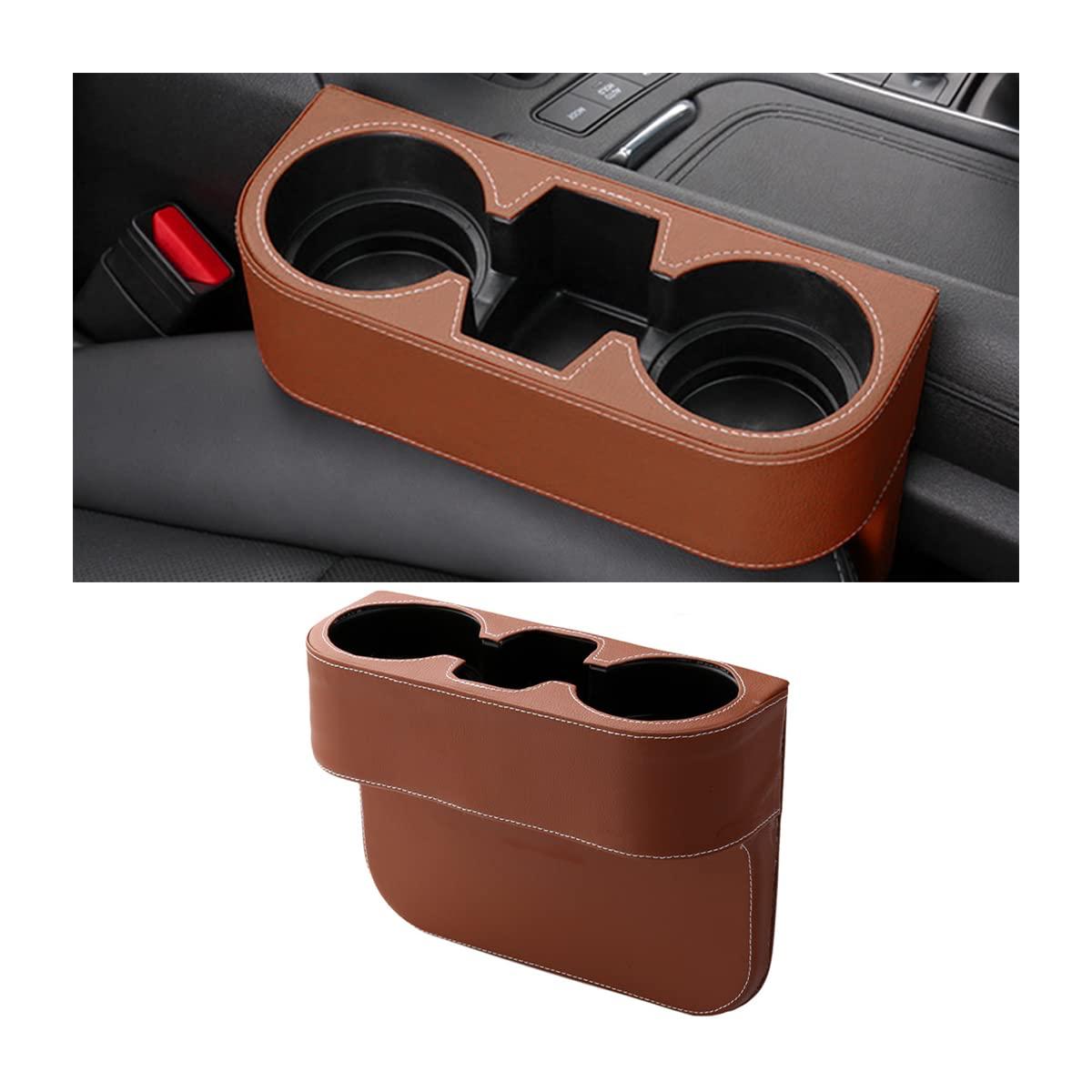 Car Cup Holder with Phone Holder & double Side Holders with high Quality Leather Cover