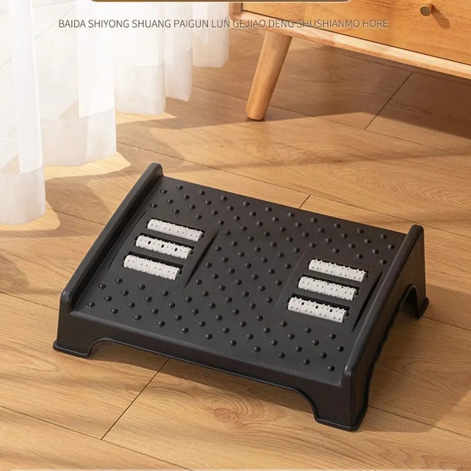 Mini Ergonomic Adjustable Footrest with massage rollers