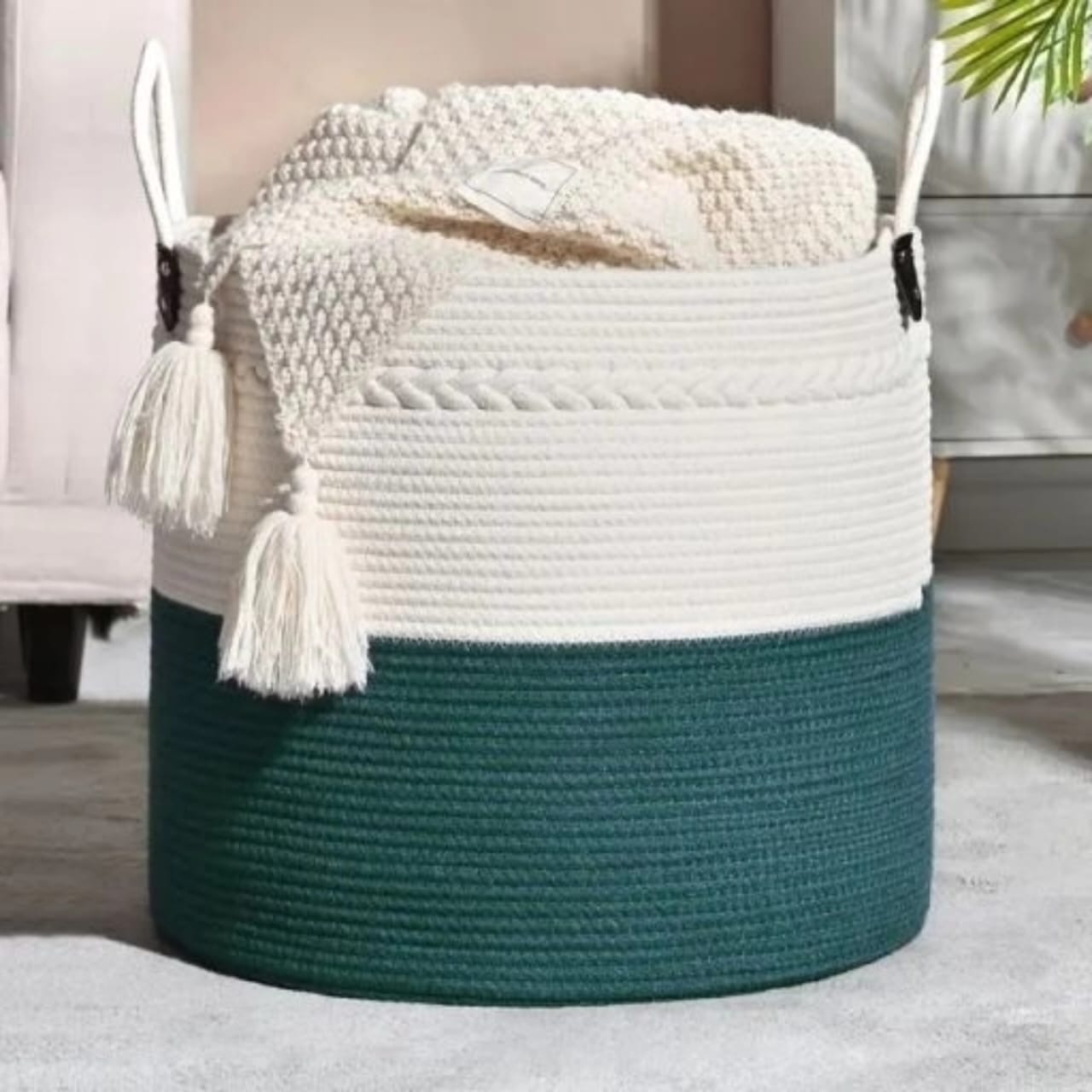 Cotton Rope Basket.