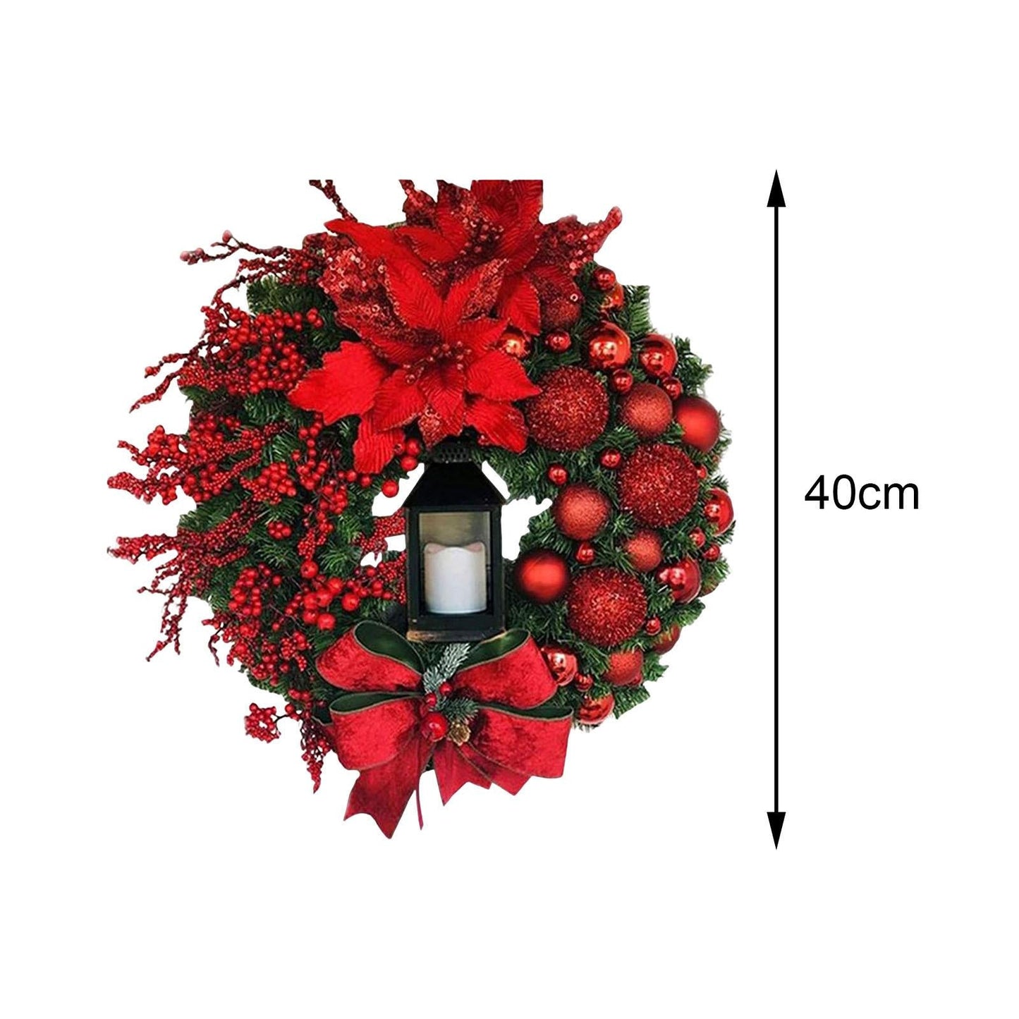 Christmas Wreath With Lamp